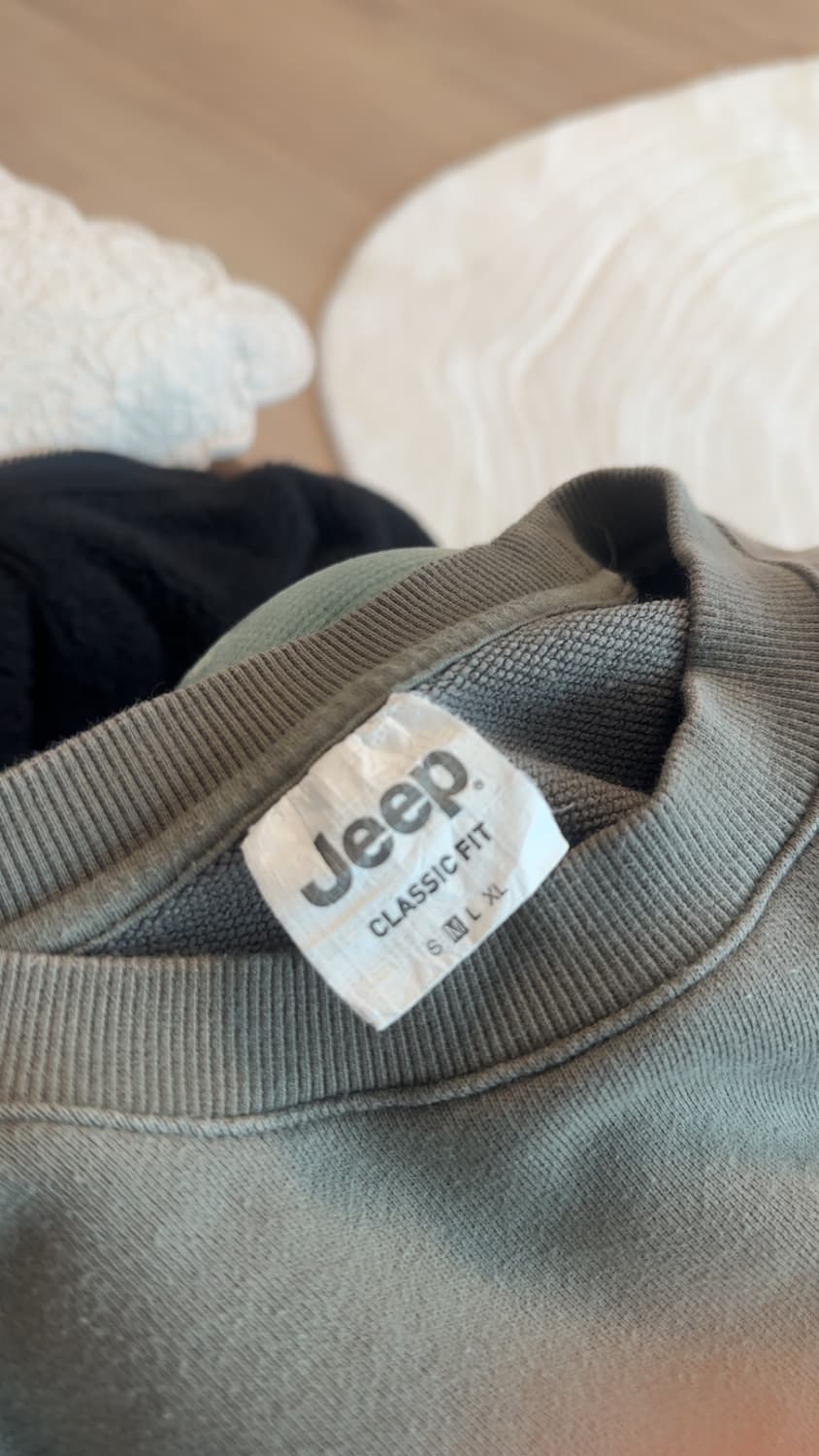 Jeep 맨투맨 상하의 세트 카키 상품이미지5