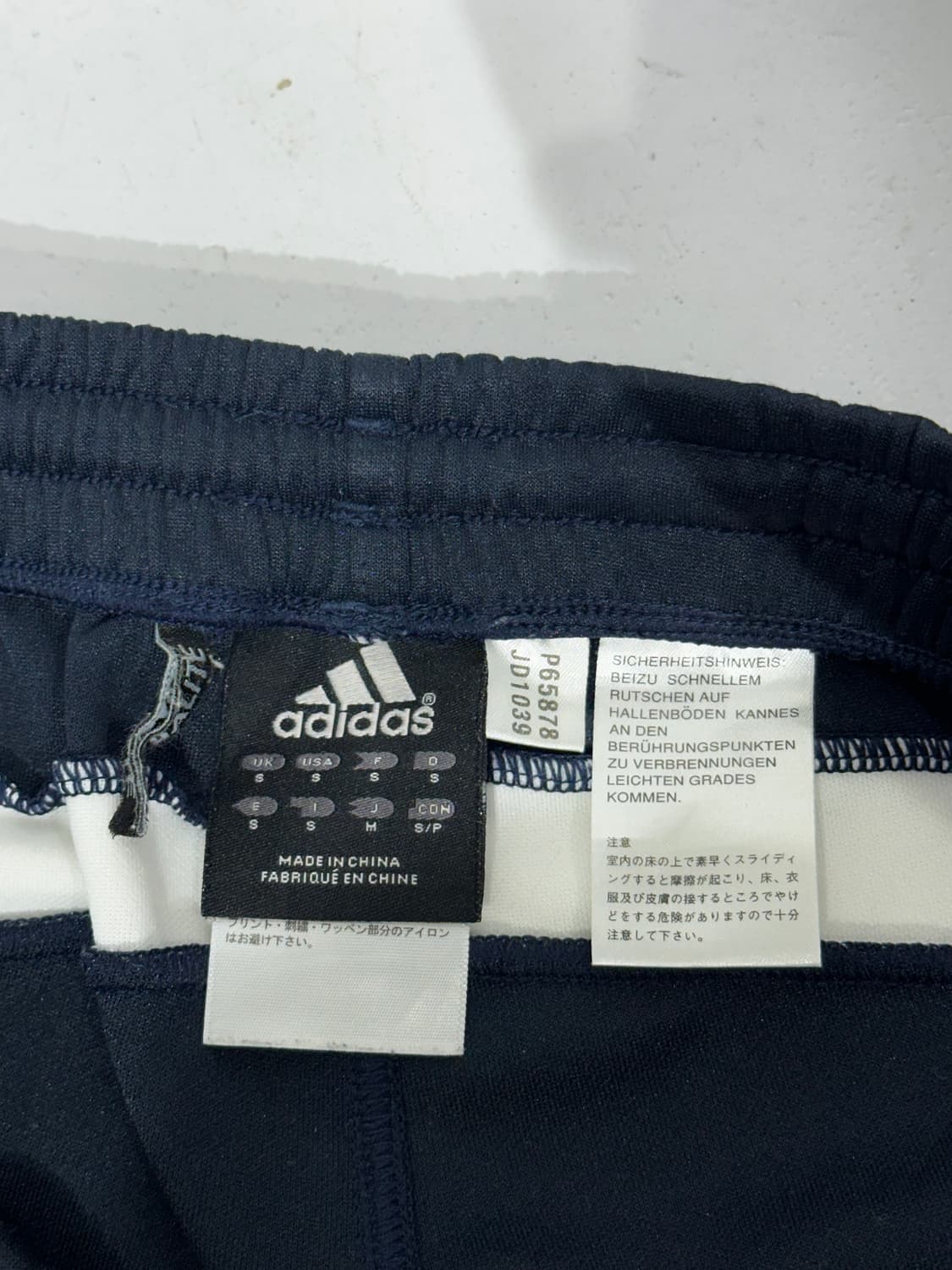 아디다스 와이드 네이비 화이트 삼선 트레이닝 팬츠 M 상품이미지7