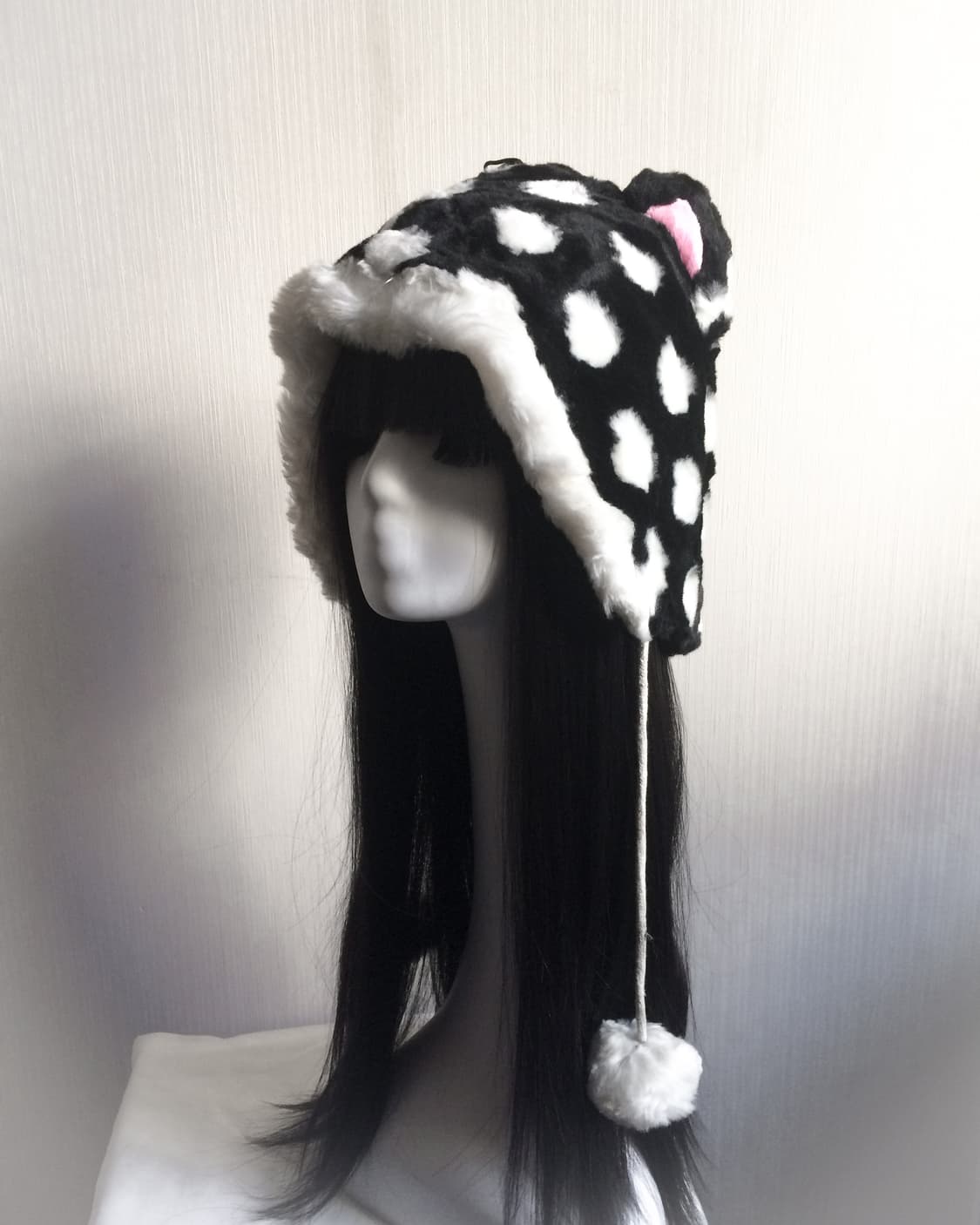  Fake fur pattern cat ear hat 상품이미지3