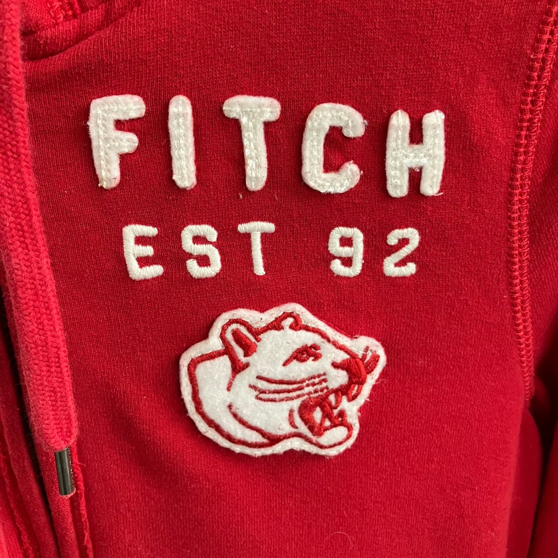 아베크롬비 레드 후드집업 S 상품이미지4