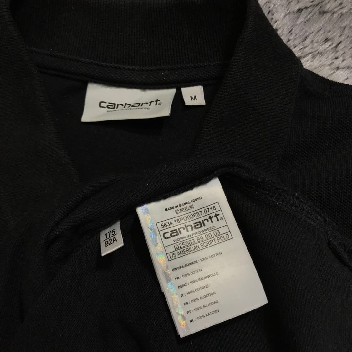 [[M, A급] 칼하트(CARHARTT) 아메리칸 스크립트 폴로티@254 상품이미지4