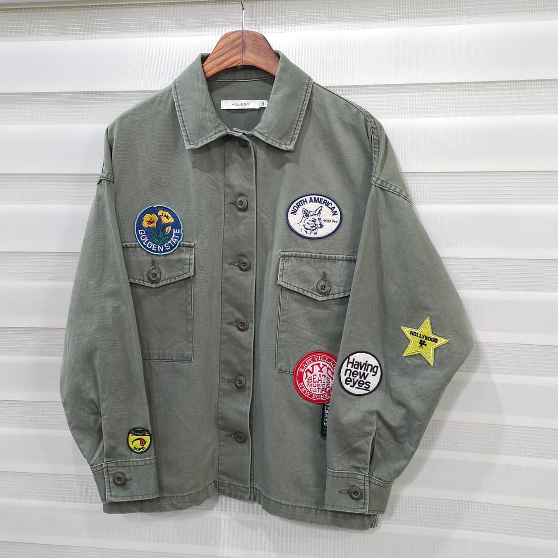 MOUSSY 패치디테일 밀리터리 셔츠 자켓- 우먼프리 상품이미지1