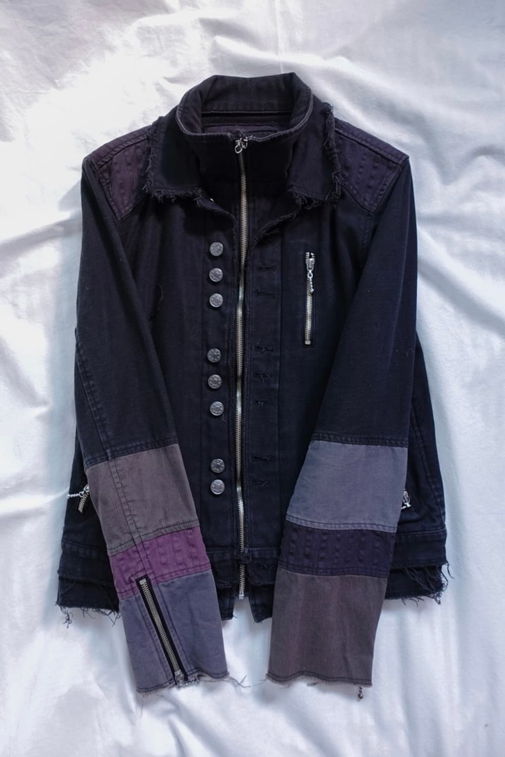 Button color block jacket 상품이미지1