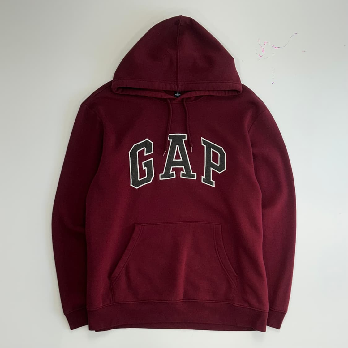 GAP 갭 차콜 로고 와인 후드티  상품이미지3