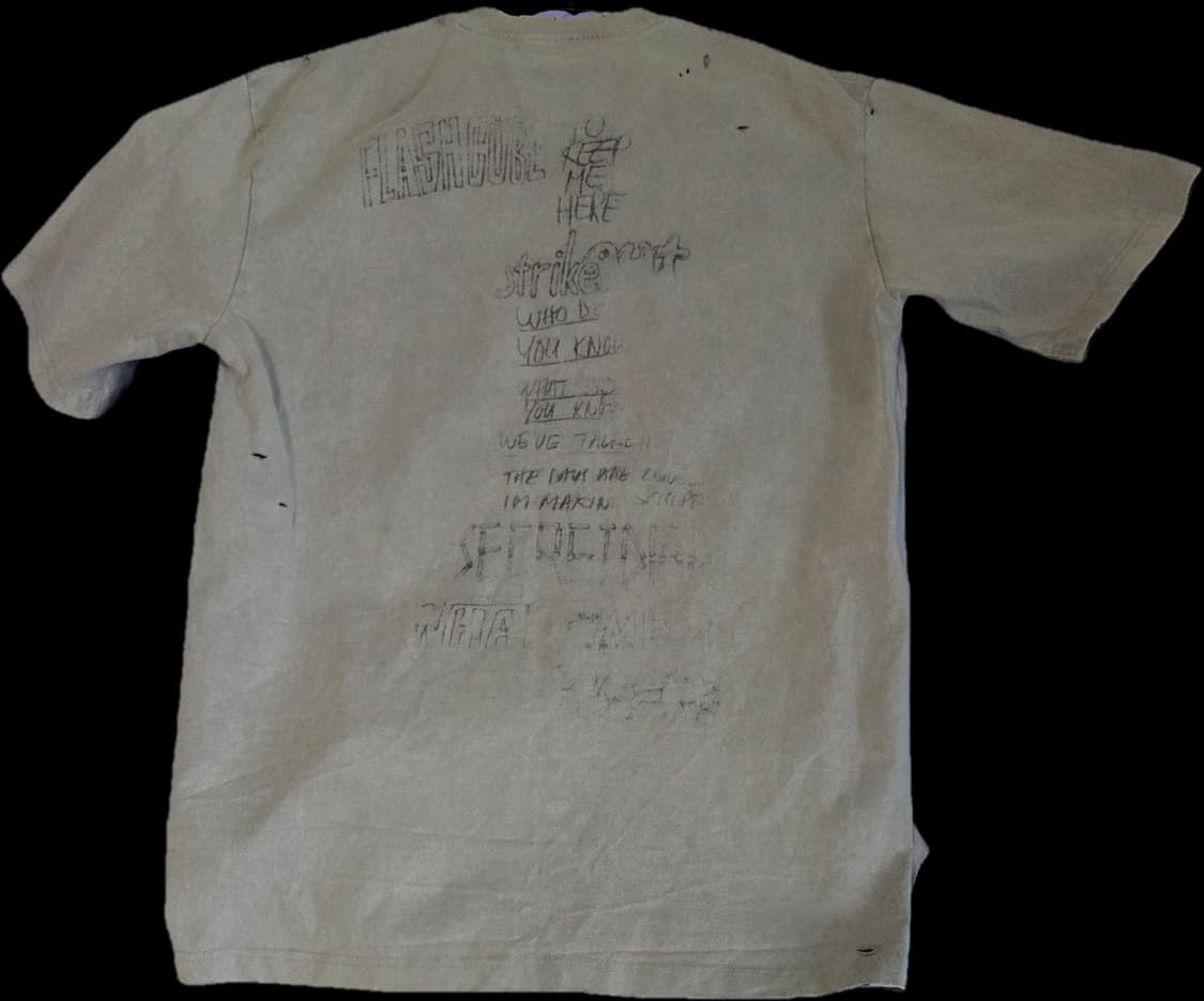 메종 미하라 야스히로 강아지 프린팅 드스트레스드 반팔 티셔츠 상품이미지2