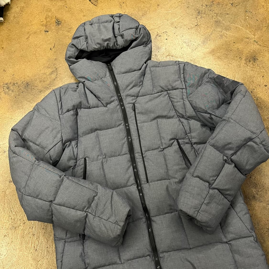 [정품/M] 노스페이스 스타일 회색 패딩 점퍼 b18 상품이미지1