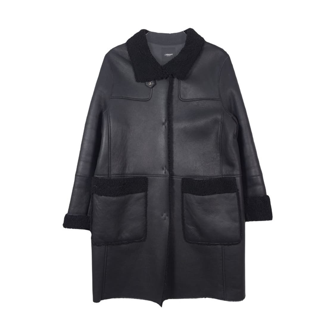 오야니 뉴욕 리얼 램스킨 시어링 무스탕 롱 코트 55 상품이미지1