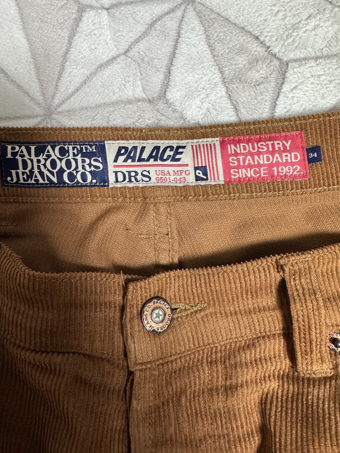 팔라스 코듀로이 진 브라운 색상 34 스트레이트핏 상품이미지3