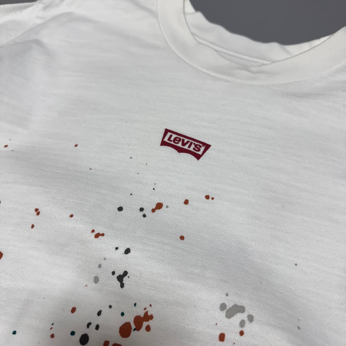 END. x Levi's 21ss 드롭 페인트 양면 프린트 코튼 크루넥  상품이미지4
