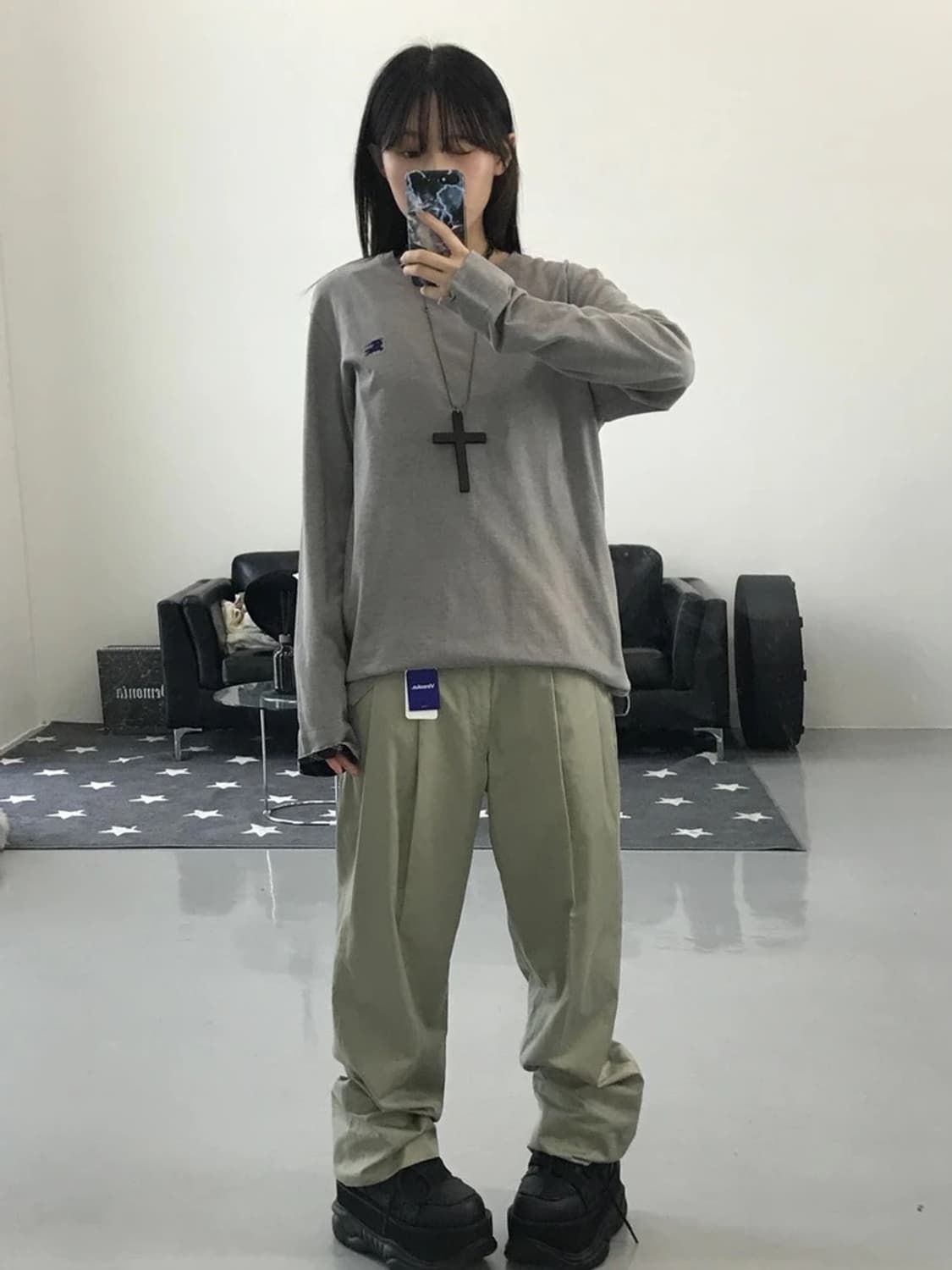 버버리 블랙라벨 베이지 롱 슬리브 상품이미지1
