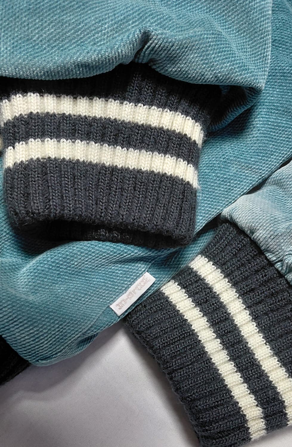 [M] 90s Woolrich x 골드윈 재팬 코듀로이 퀼팅 블루종 상품이미지8