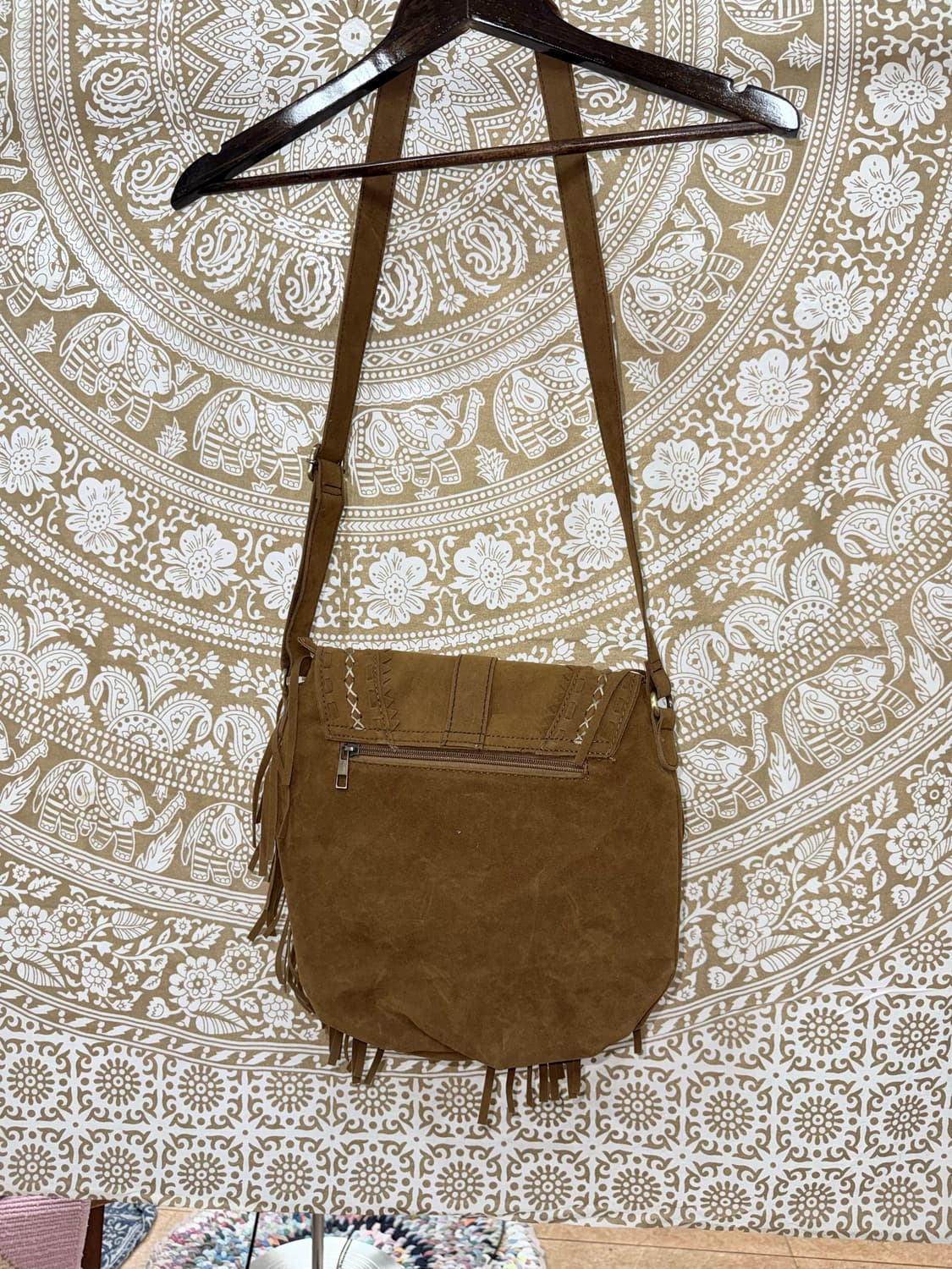 빈티지 보헤미안 웨스턴 스웨이드 크로스백  상품이미지6