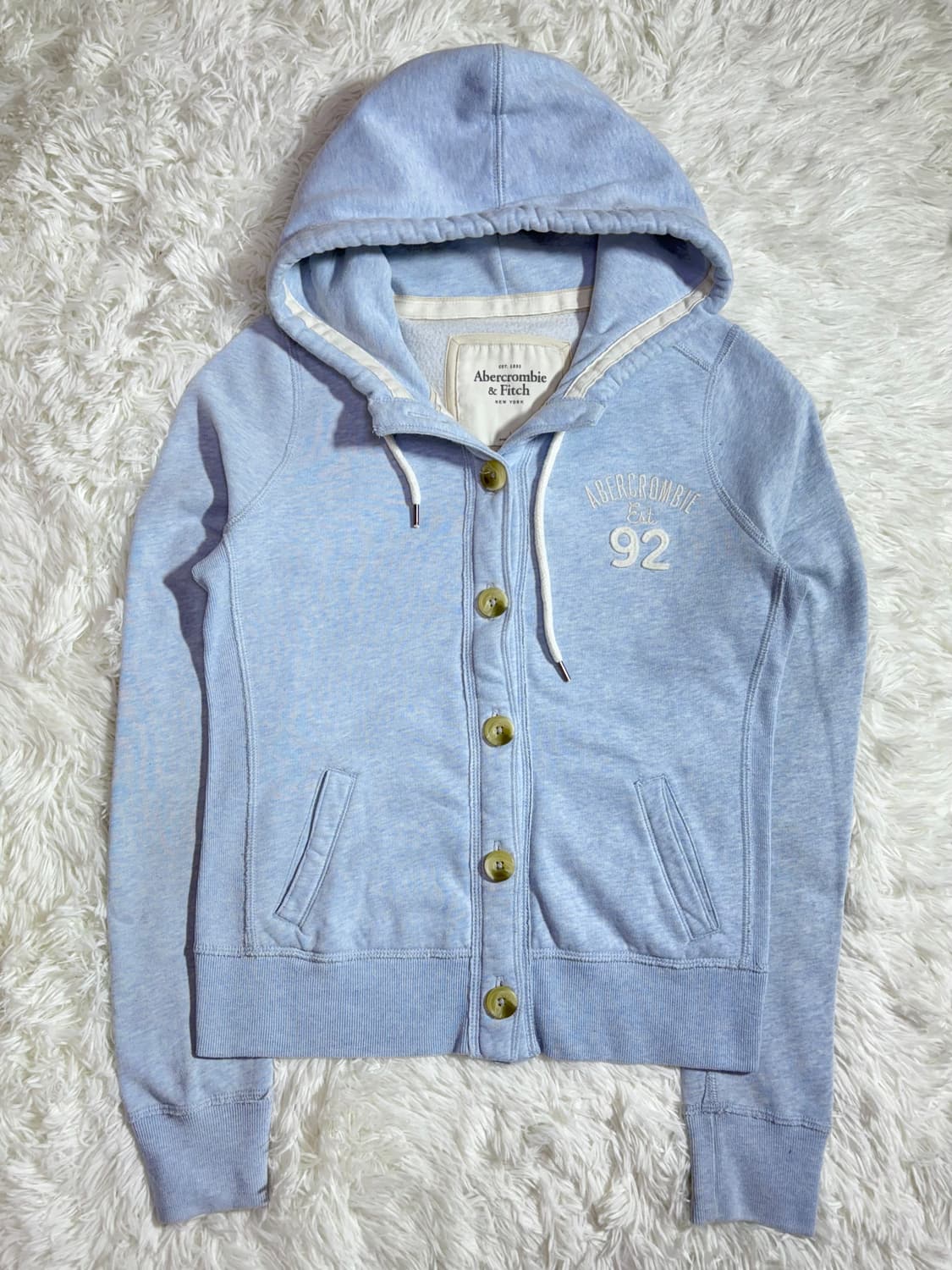아베크롬비 베이비블루 버튼 후드집업  상품이미지3