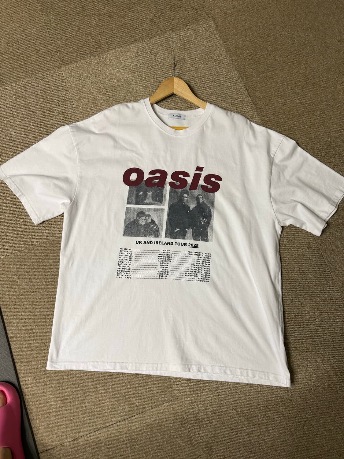 Oasis   2025 tour  프린팅  헤비코튼  티셔츠   상품이미지1