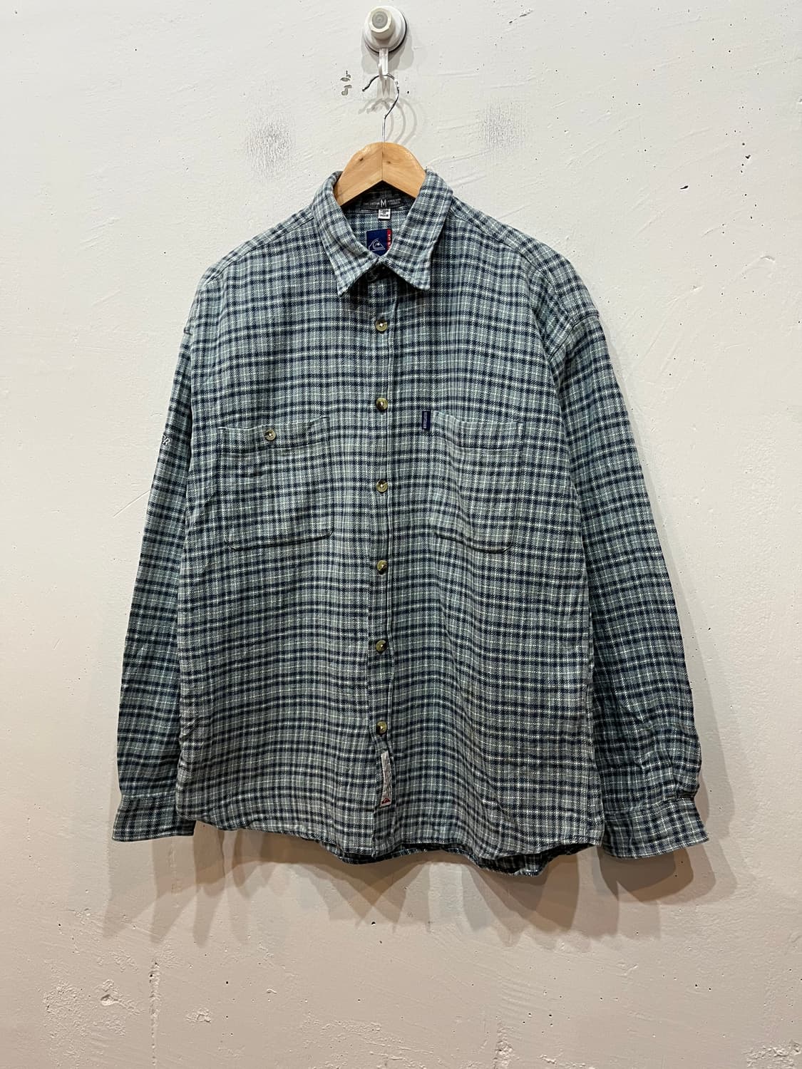 빈티지 퀵실버 플란넬 체크 셔츠 Made in INDIA 상품이미지1