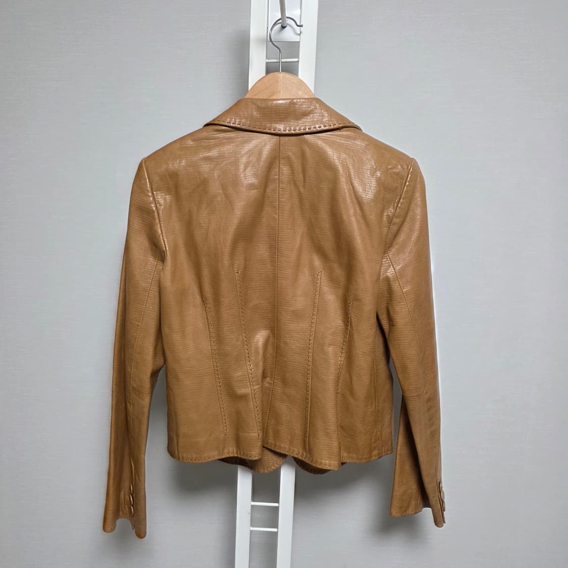 알마니 컬렉션 브라운 양가죽 자켓 상품이미지7