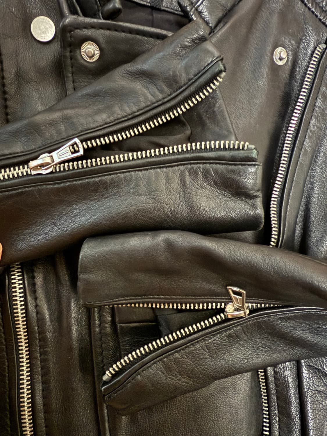 자라 트라팔룩(TRAFALUC) 양가죽 라이더 자켓 S 상품이미지6