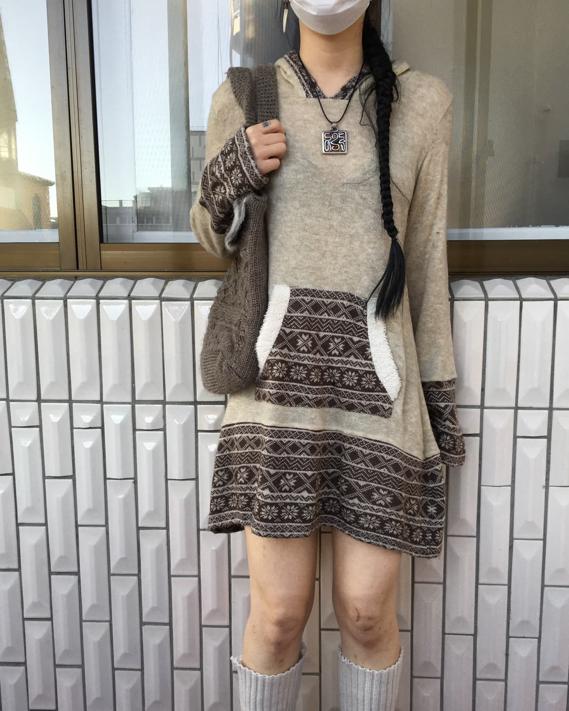  fur trimming knit bag 상품이미지7