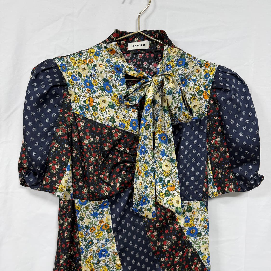 [제니 착용] 산드로(SANDRO) Nilana 패치워크 원피스 상품이미지6