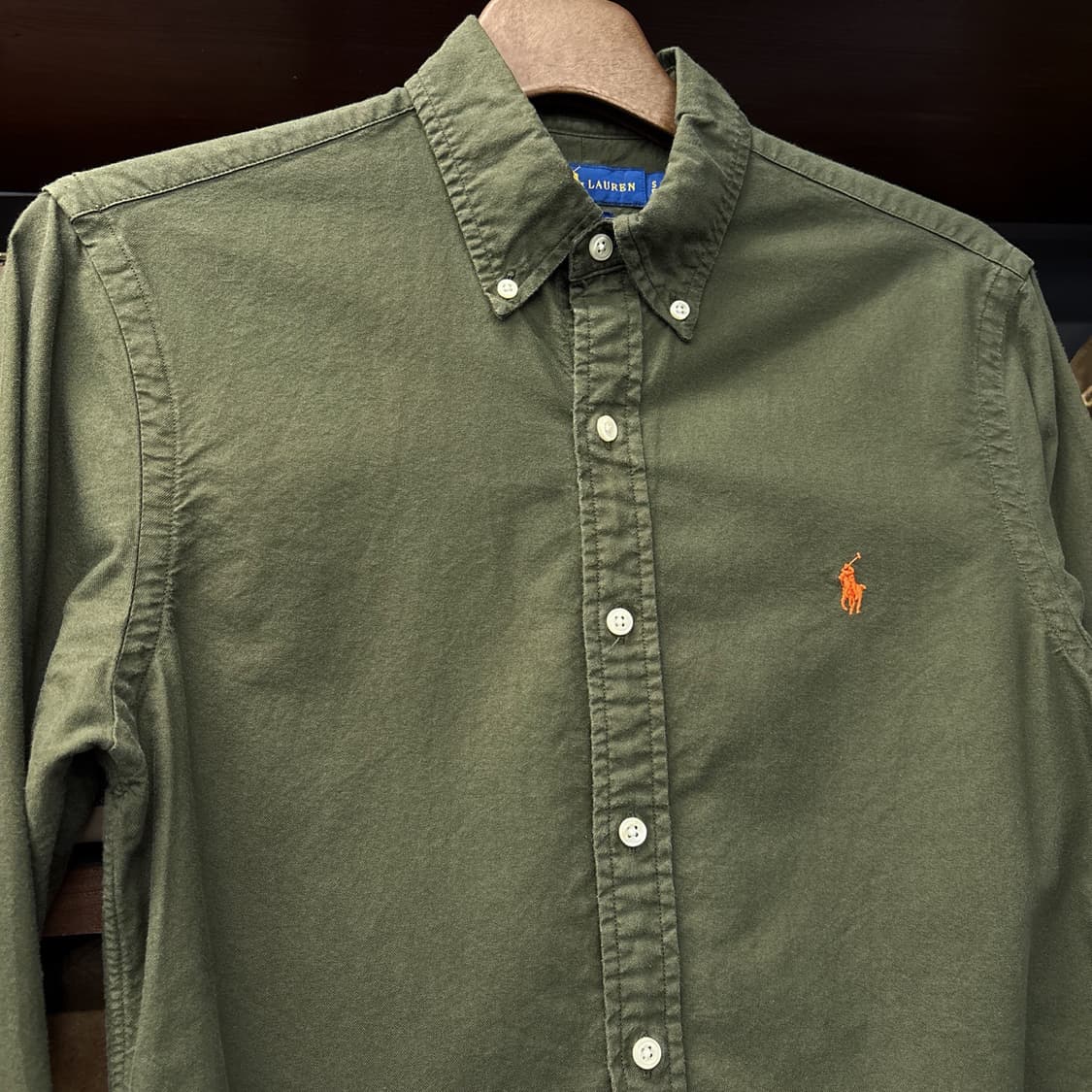 신형라벨 폴로 랄프로렌 슬림핏 옥스포드 셔츠 오렌지포니 N1283 상품이미지3