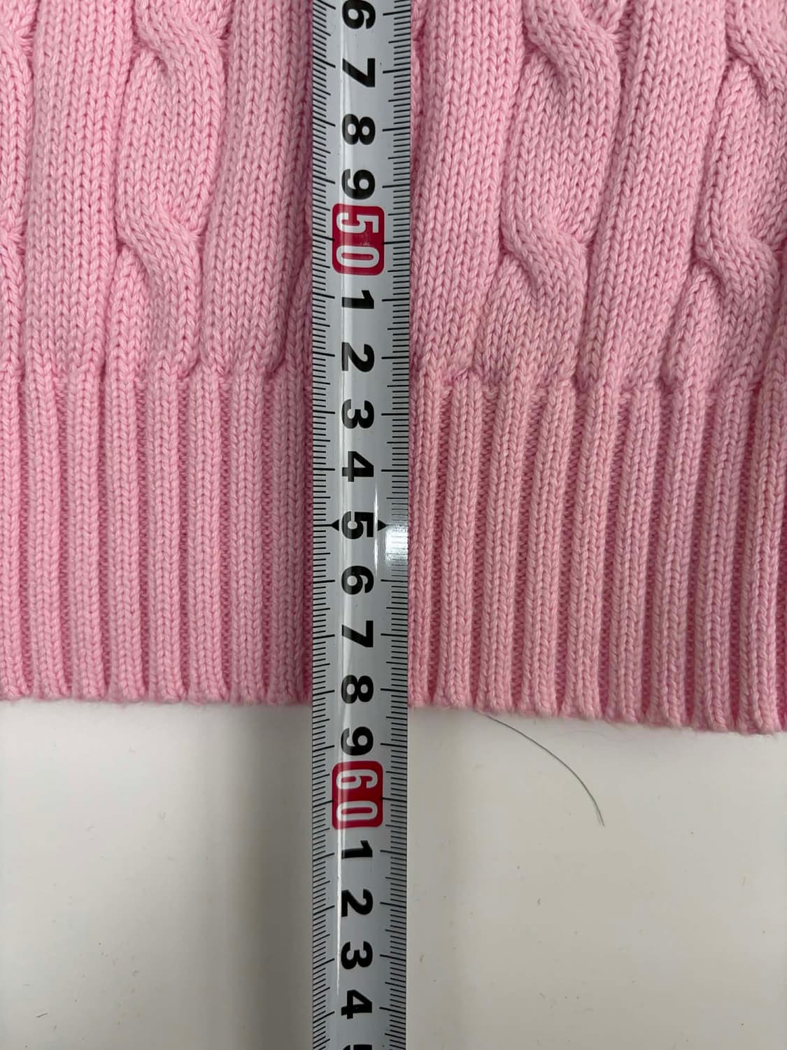 폴로 랄프로렌 신형 큐알택 베이비핑크 케이블 걸즈 크루넥 니트(M) 상품이미지6