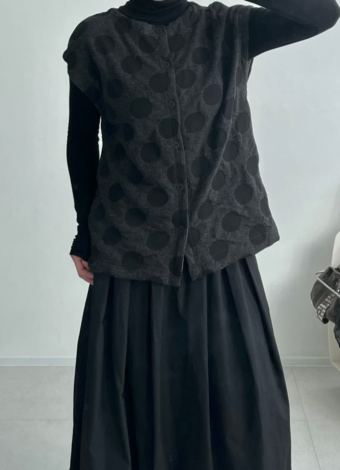 Layered Polka Dot Vest 상품이미지2
