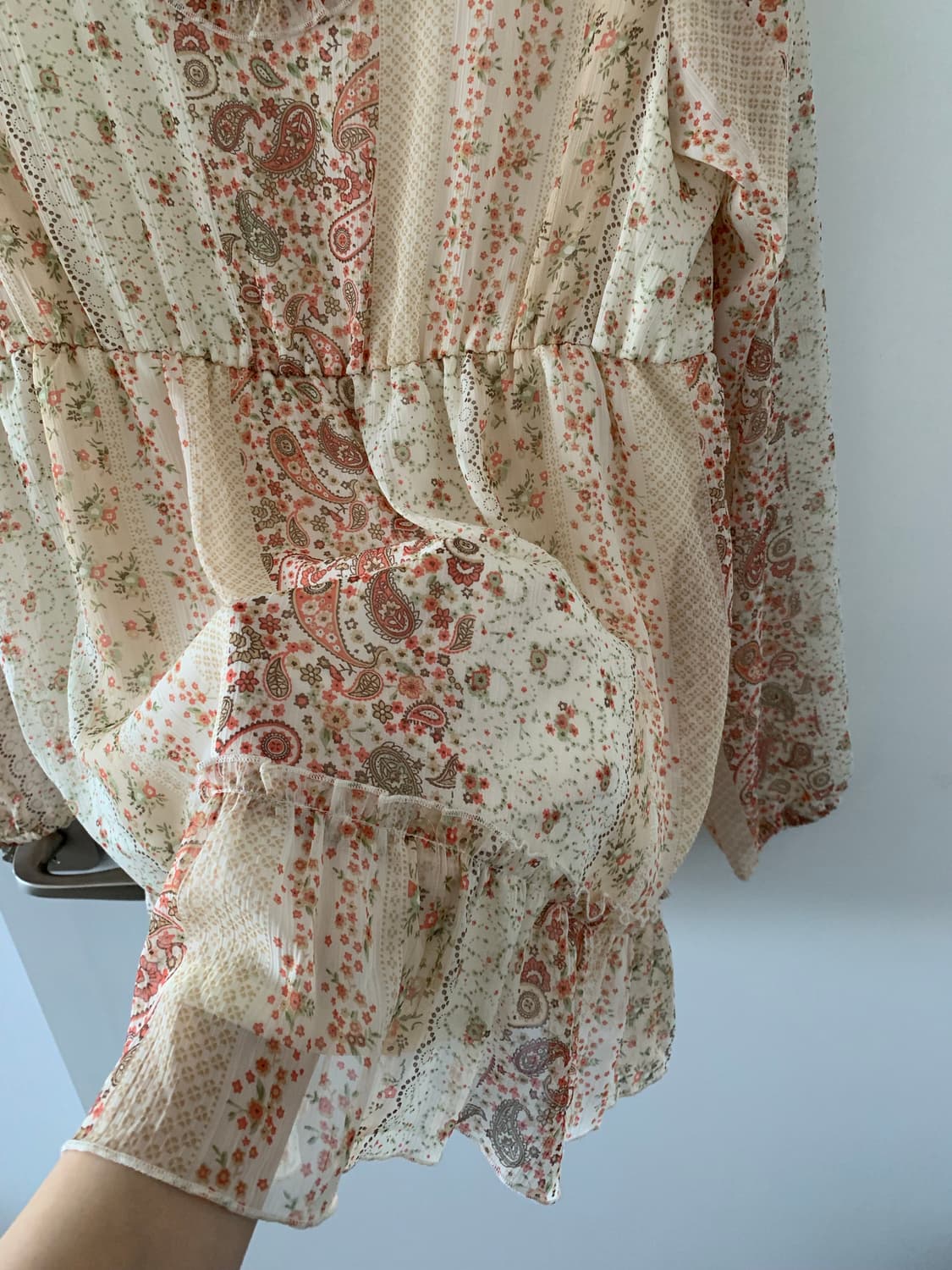 플라워 프린팅 블라우스 상품이미지4