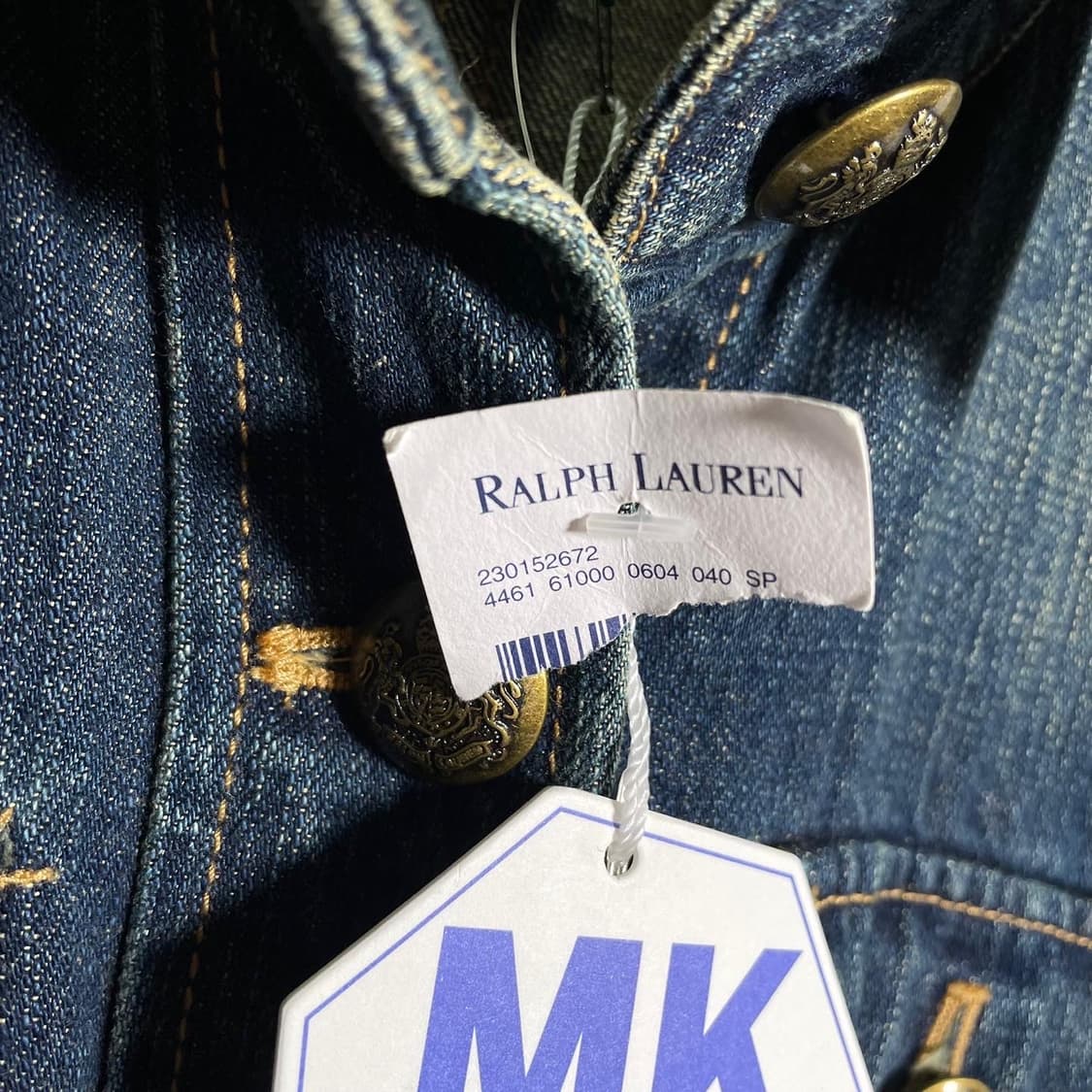 (새상품)랄프로렌 금장 로고 버튼 로브 셔츠 자켓 상품이미지9