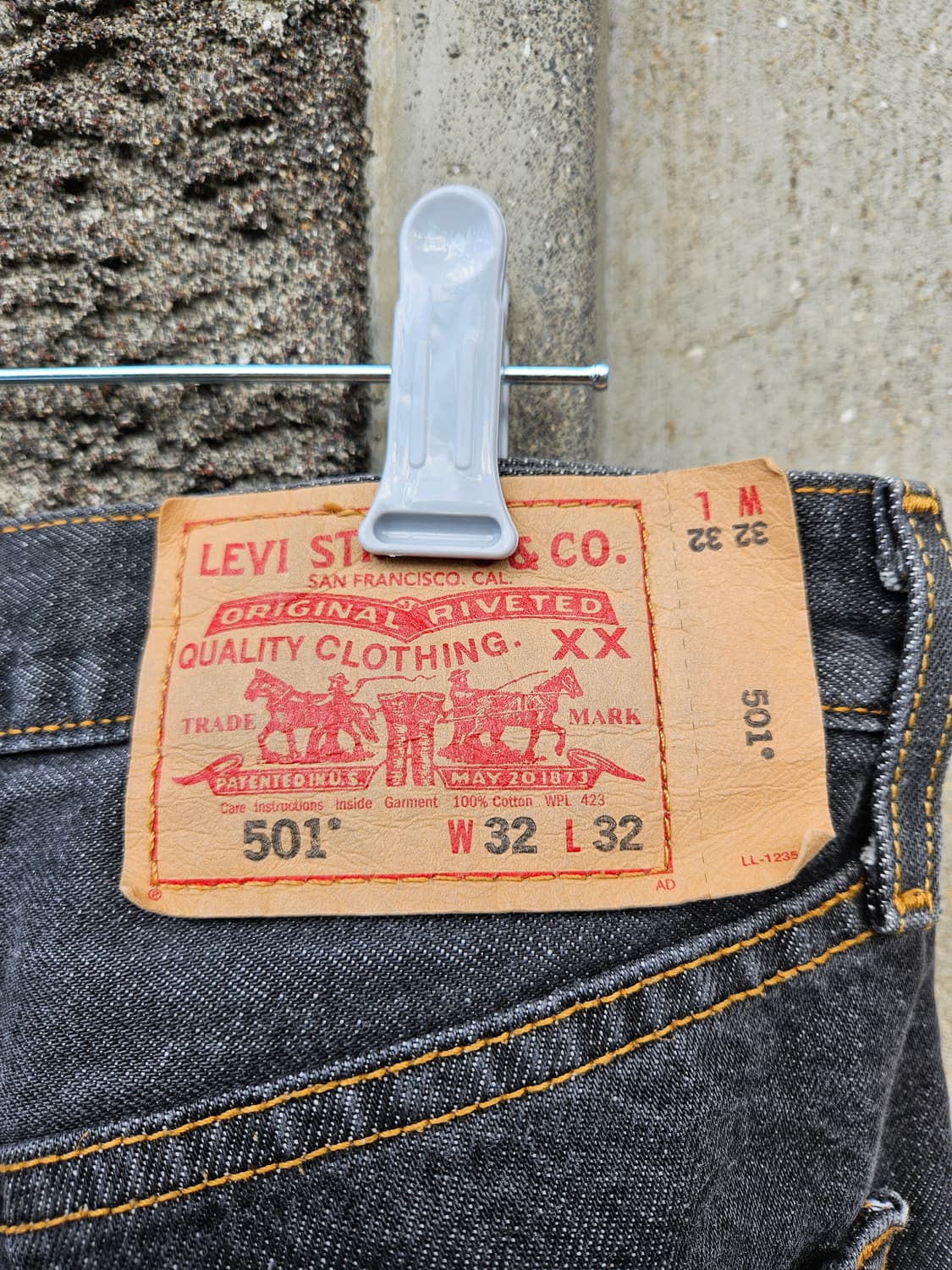 리바이스 501 흑청 데님 팬츠 (32x32) 상품이미지8