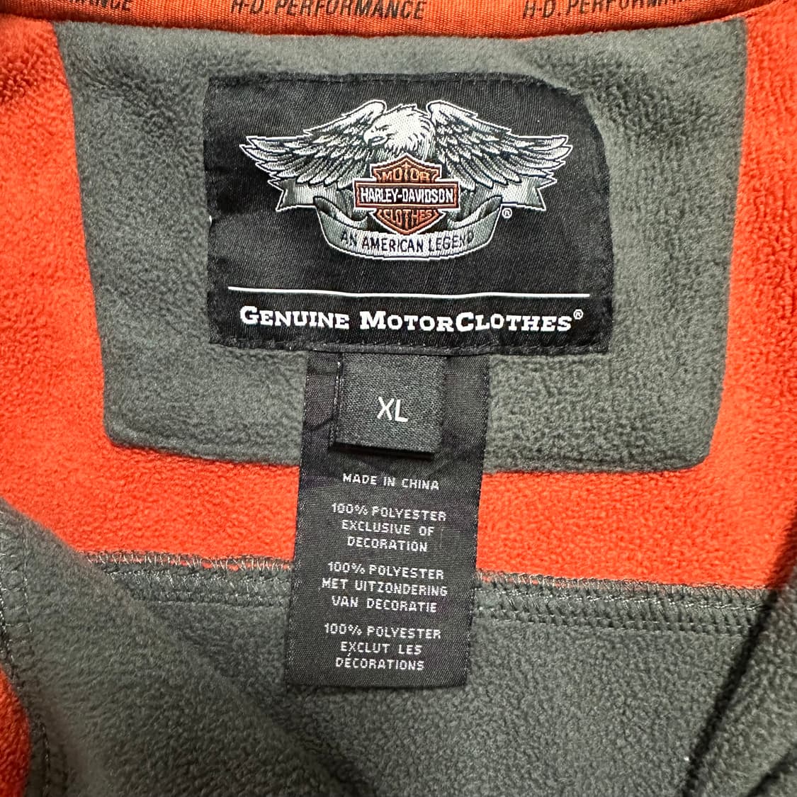 Harley-Davidson 하프집업 후리스 XL 상품이미지3