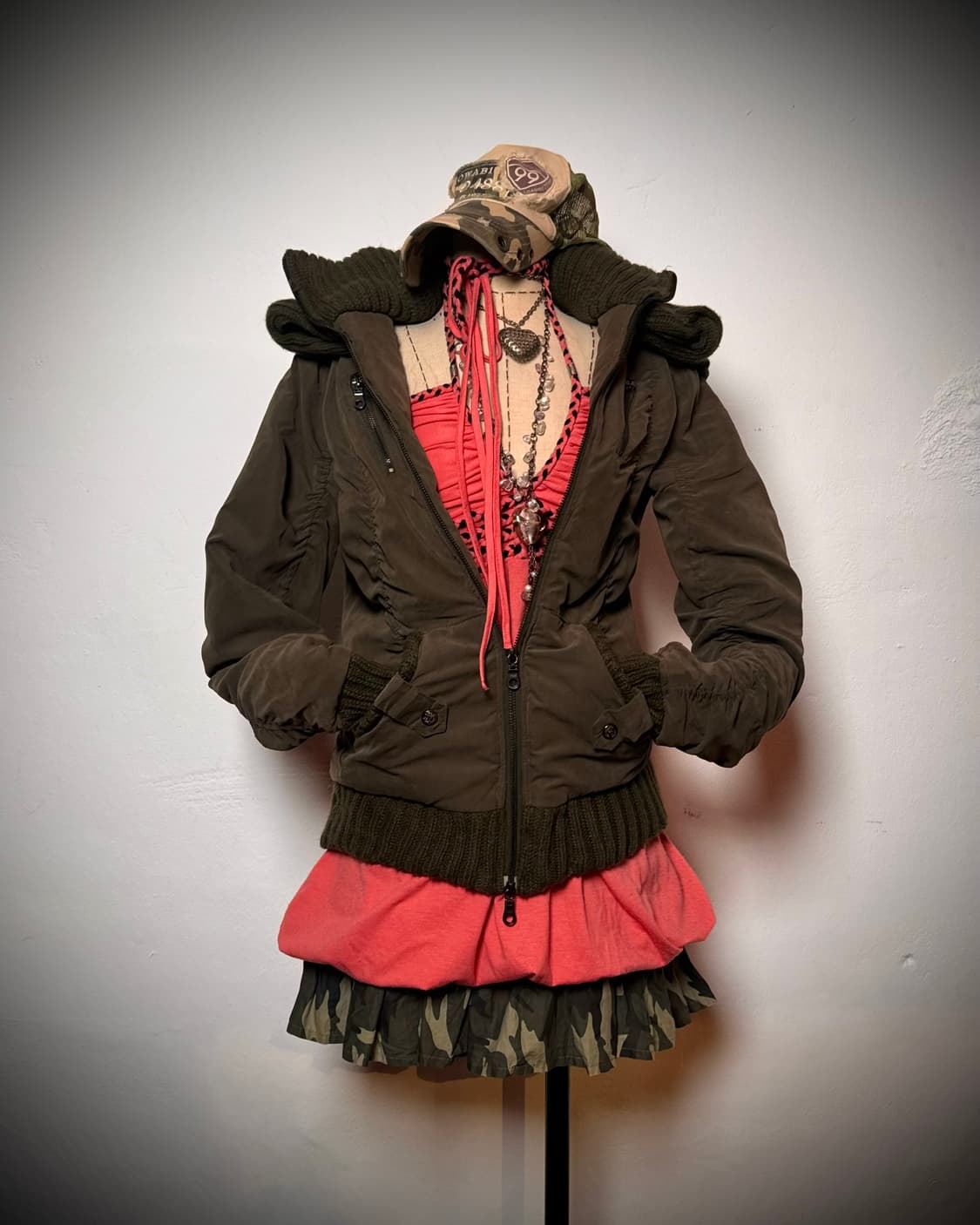 2000s 셔링 디테일 야상자켓 상품이미지2