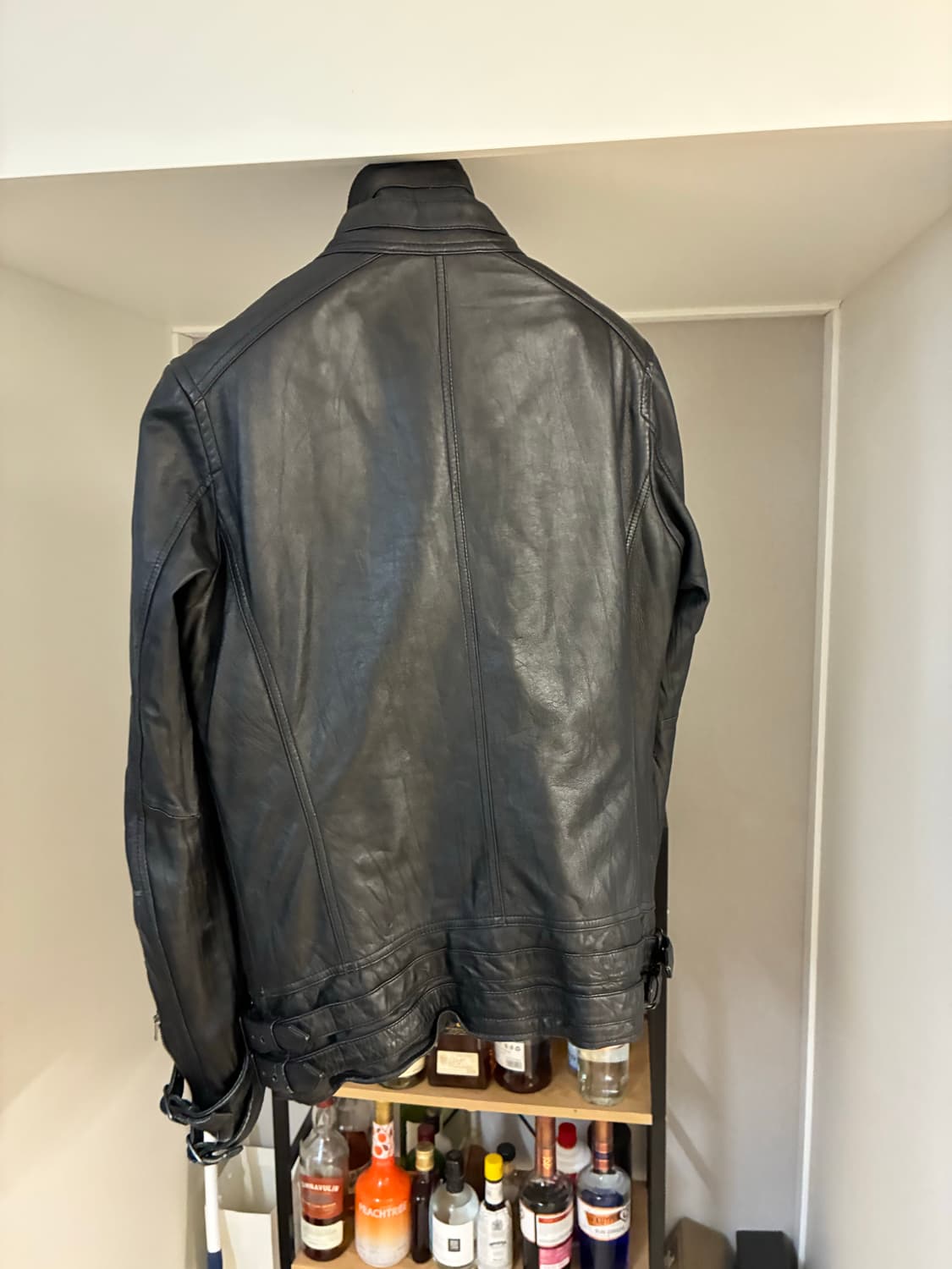 잭로즈 하이넥 바이커 레더 자켓 4 상품이미지4