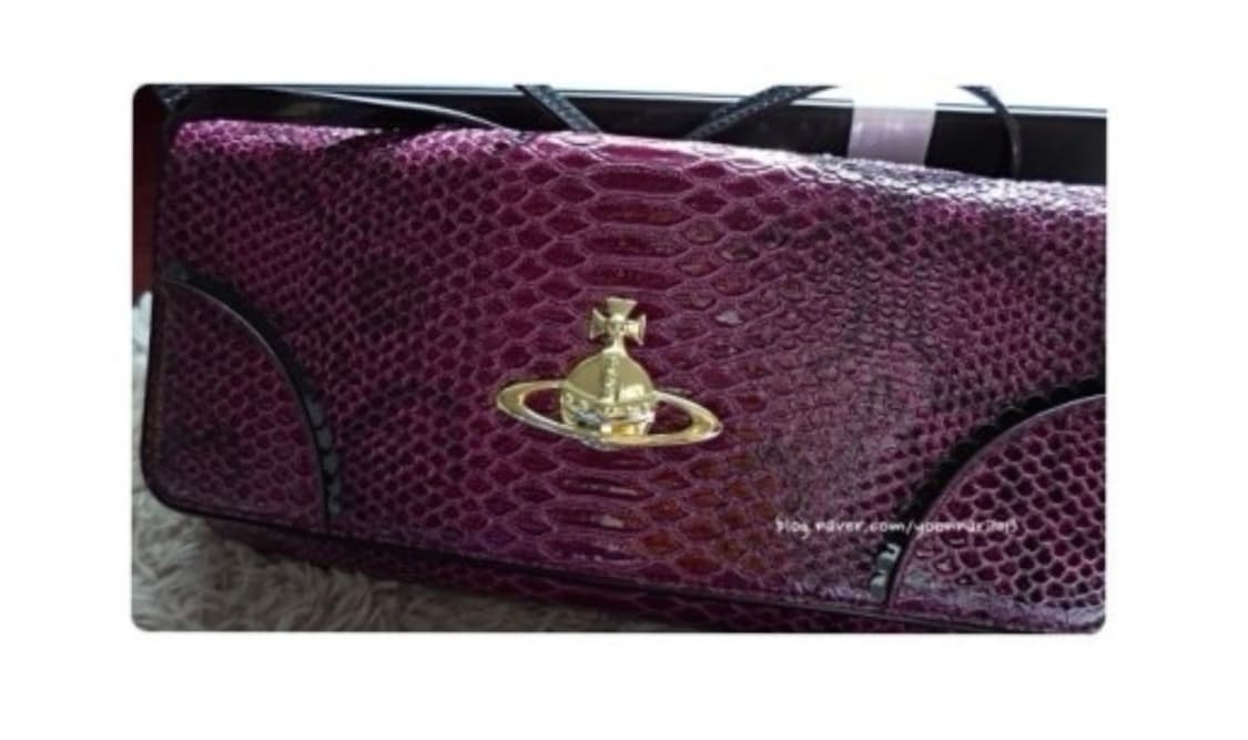 비비안웨스트우드 퍼플 뱀피 orb 크로스백 상품이미지1