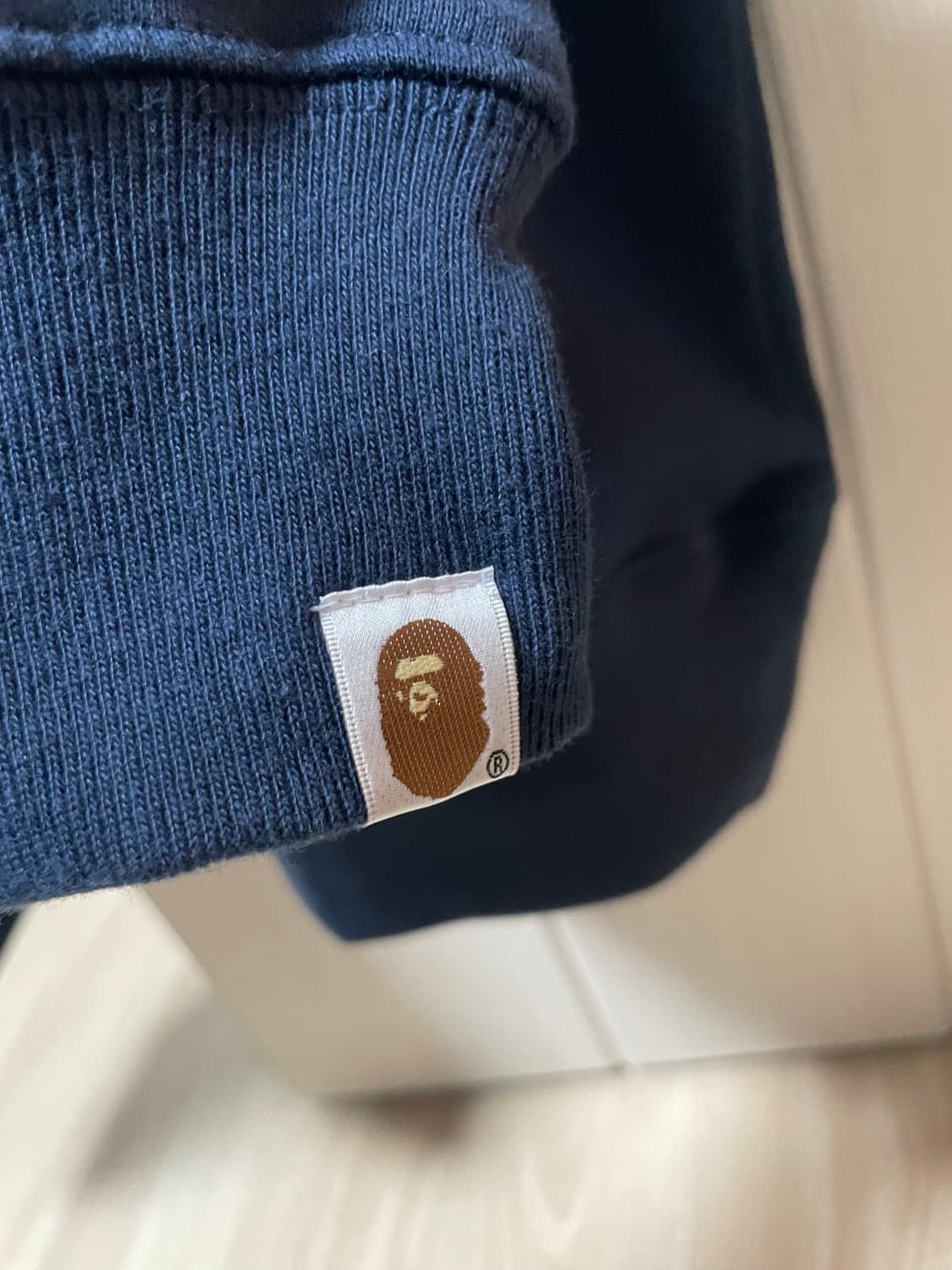 베이프 홀로그램후드티 네이비 상품이미지2