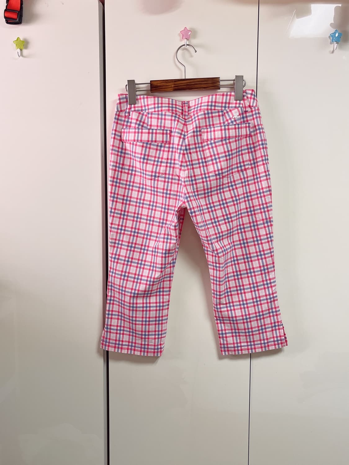 꾸레쥬 쿠레쥬 정품 체크 카프리 팬츠 상품이미지2