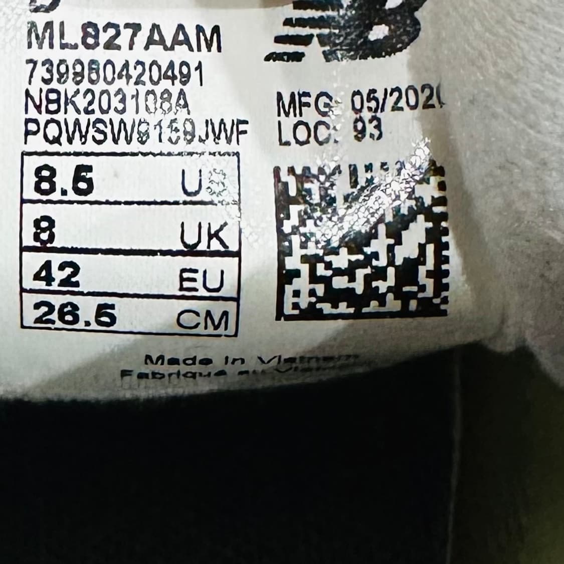 265) 뉴발란스 운동화 남성 남자 신발 ML827 그레이 상품이미지9