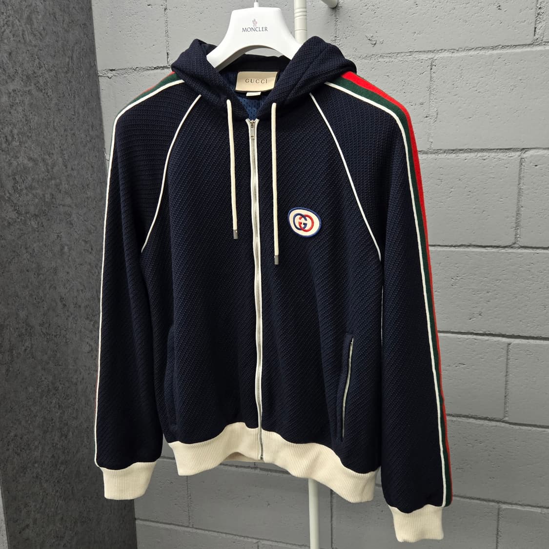 백화점판 / 구찌 GG 사이드라인 울 후드집업 조거팬츠 셋업 S 상품이미지2