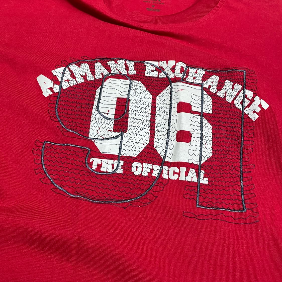 [M] 아르마니 익스체인지 96 레드 빈티지 반팔티 상품이미지3