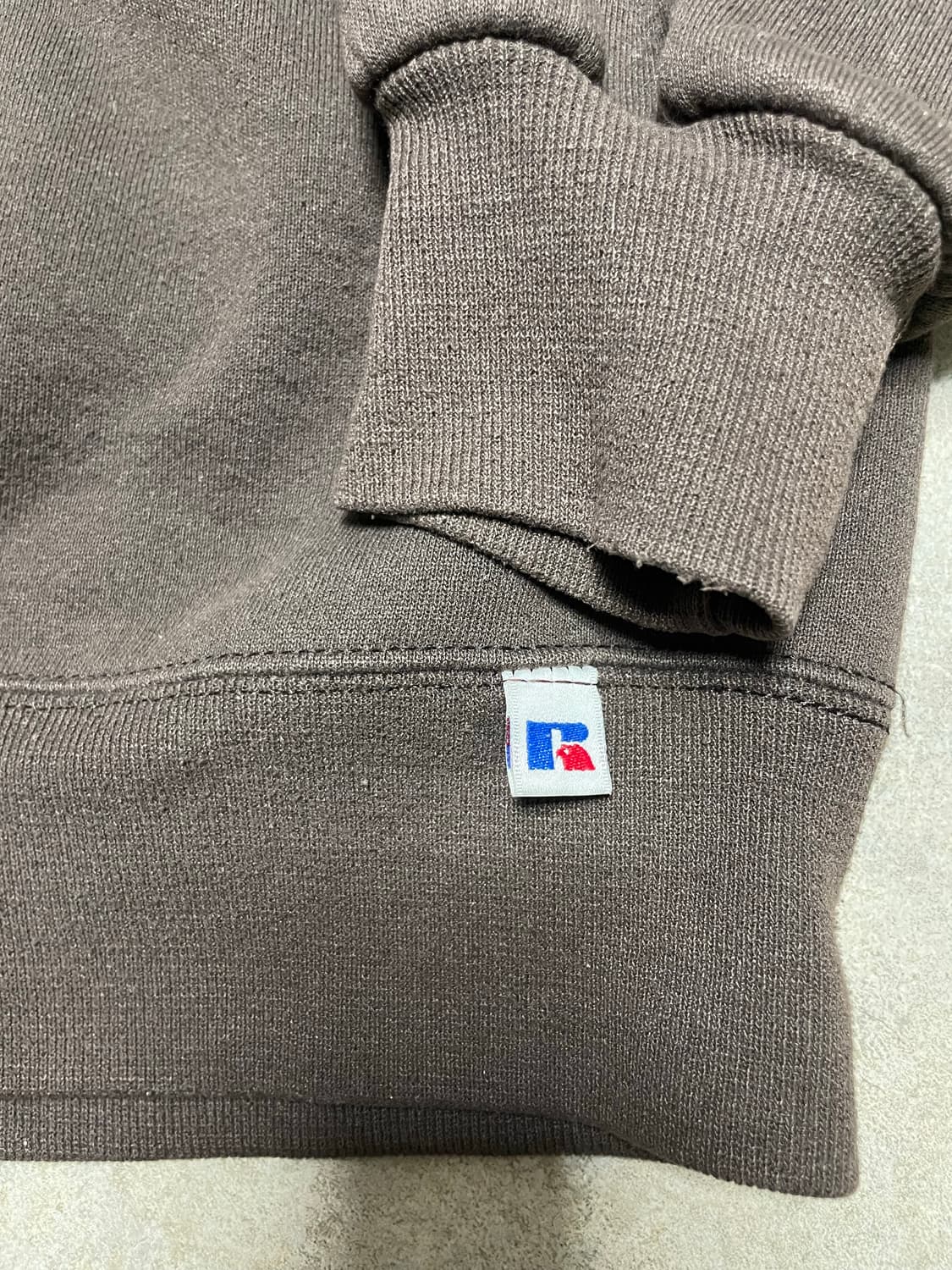 90s USA 러셀 RUSSELL 브라운 스웻 셔츠 맨투맨 상품이미지3