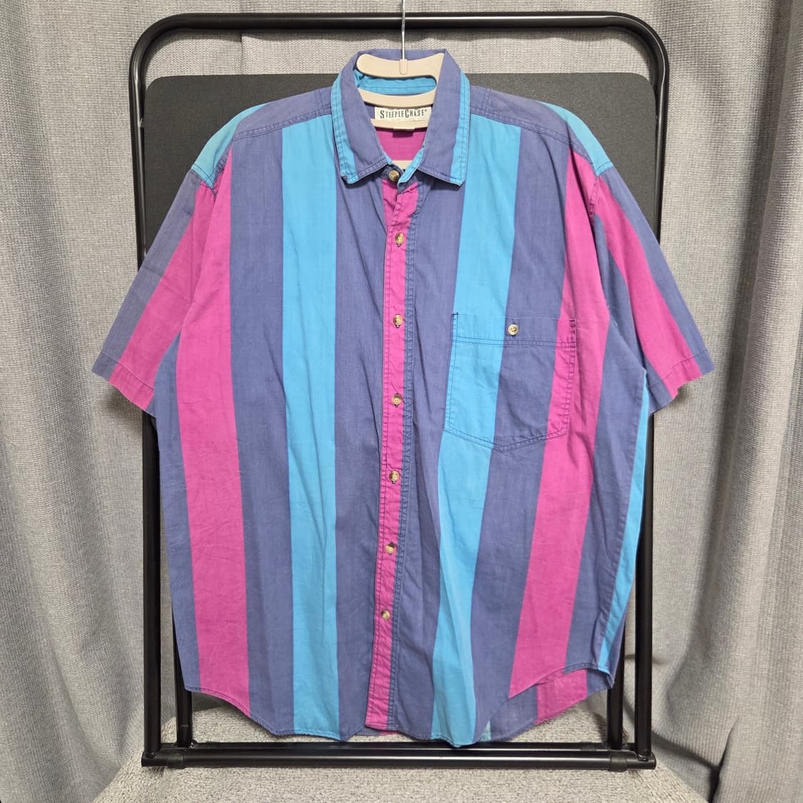 Steeple Chase 빈티지 반팔 셔츠 L-XL(100-105) 상품이미지1
