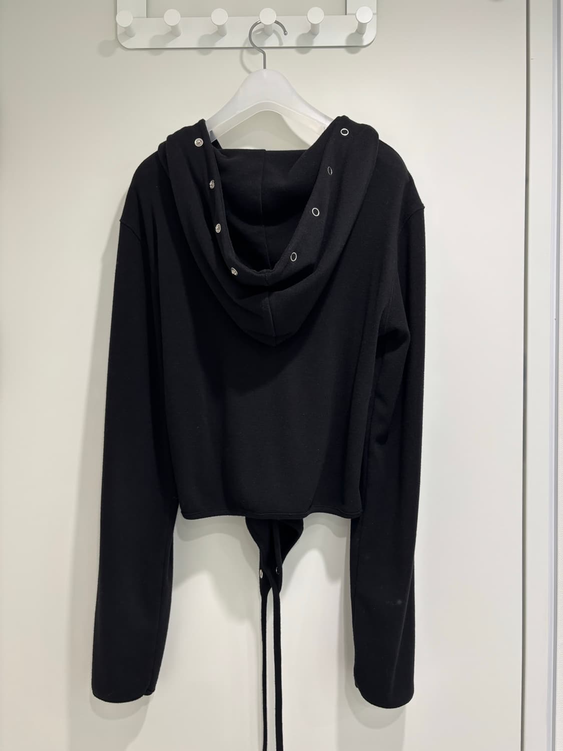 cerric WRAP HOOD CARDIGAN-BLACK 상품이미지6