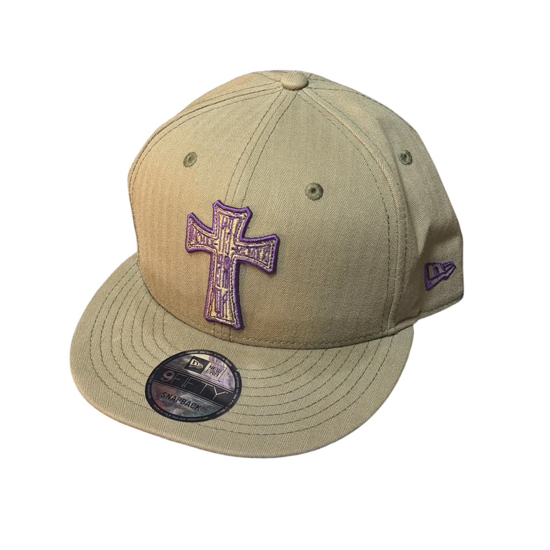 *희귀* 뉴에라 크로스 십자가 헤링본 스냅백 올리브 카키 상품이미지1