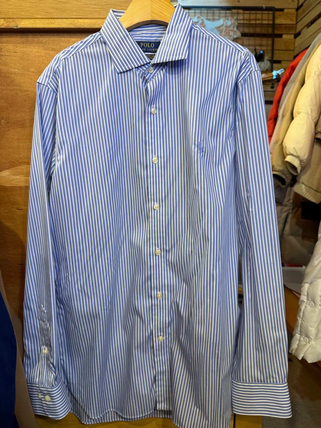 폴로 랄프로렌 스카이포니 블루 스트라이프 셔츠 상품이미지1
