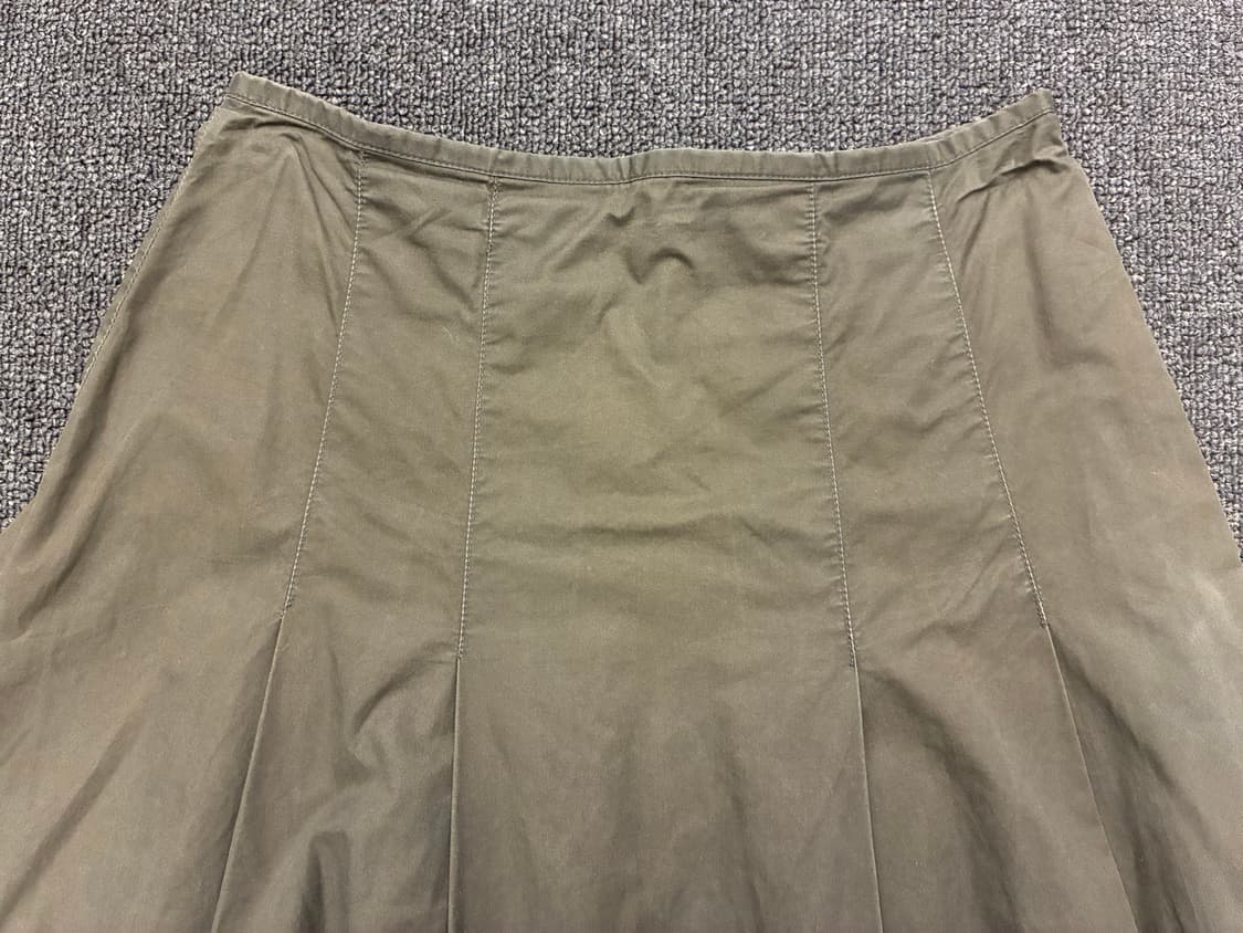 OS)Japanese vintage 여성 브라운 플리츠 롱스커트 상품이미지2