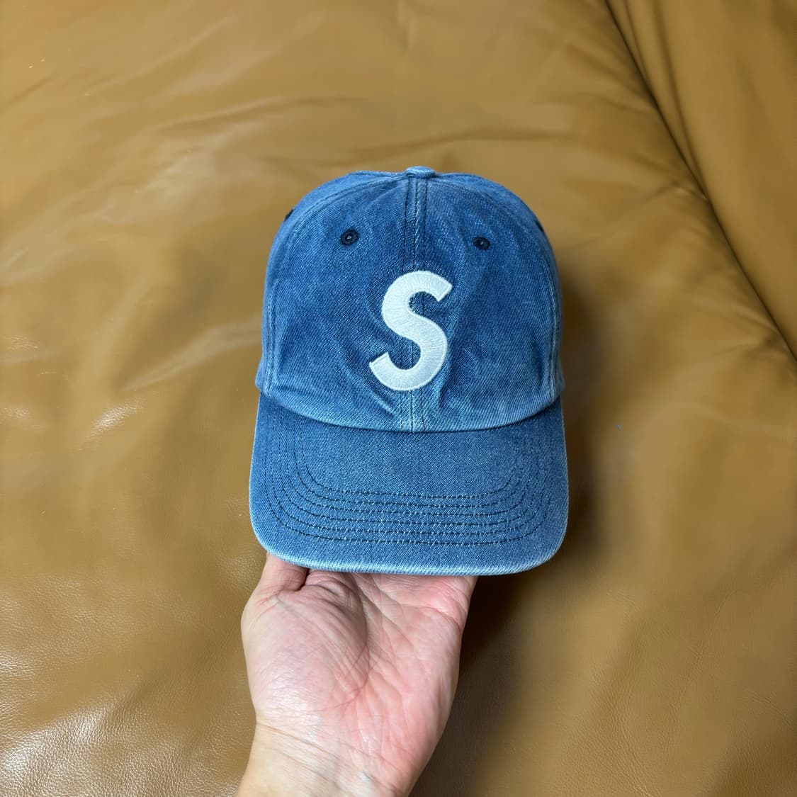 Supreme 슈프림 워시드 데님 S로고 6패널 볼캡 모자 (Denim) 상품이미지2
