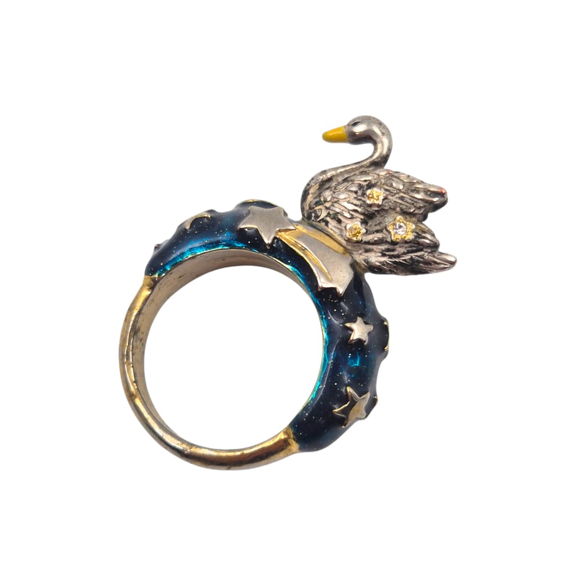 일본 가글 핸드메이드 밤하늘 백조 반지 상품이미지3