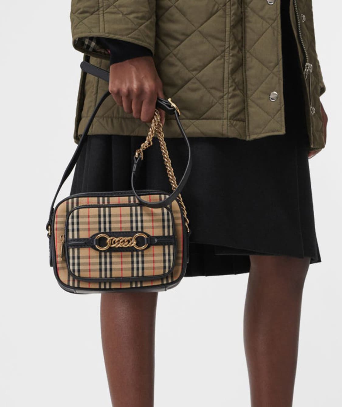 BURBERRY 버버리 정품 체인 1983체크 크로스백 숄더백 상품이미지3