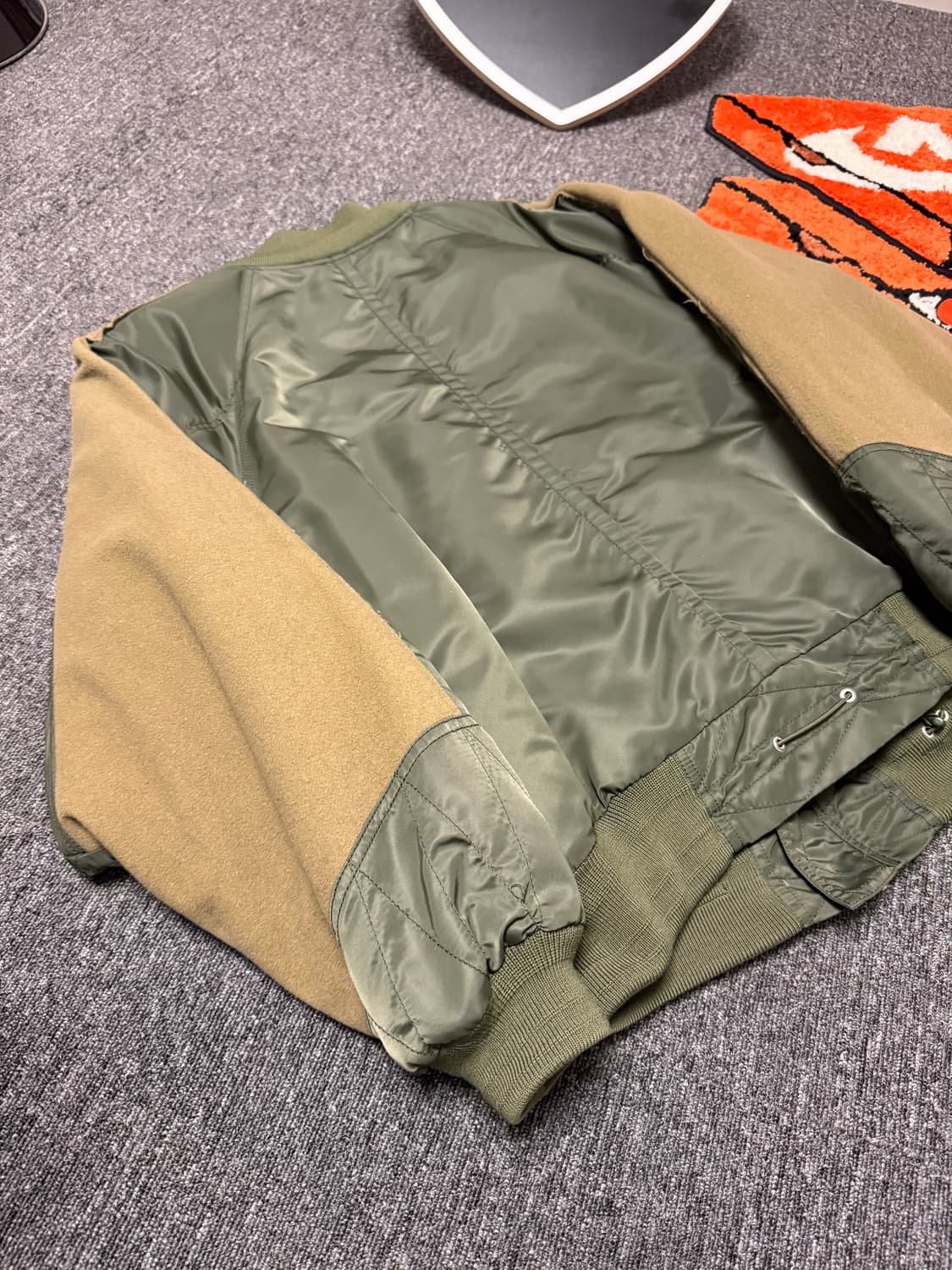 [46]솔로이스트 이중 봄버 카키 상품이미지6