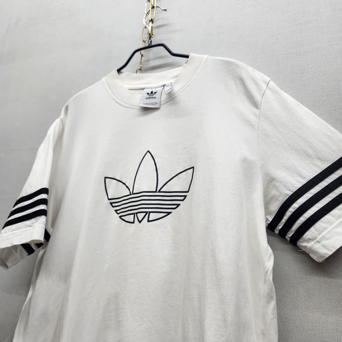 아디다스 파이어버드 빅로고 삼선 반팔티 2XL(L) 남여공용 상품이미지3