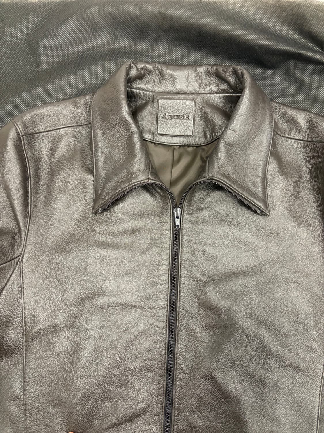 머듈 [014] appendix leather jacket 브라운 2 상품이미지3